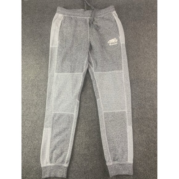 Roots Men Cotton Blend Drawstring Sweatpants Size M Gray - Picture 1 of 11